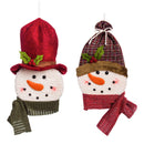 Rustic Forest Snowman LED Plush Hanging Decor, 2 ASST,3otl009