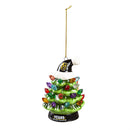 4" LED Ceramic Christmas Tree Ornament with Team Santa Hat,Vegas Golden Knights