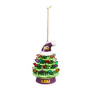 4" LED Ceramic Christmas Tree Ornament with Team Santa Hat, Louisiana State University