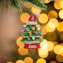 4" LED Ceramic Christmas Tree Ornament with Team Santa Hat, University of Alabama