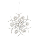 Geometric Metal Snowflake Ornament, 2 Asst,3otm216