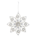 Geometric Metal Snowflake Ornament, 2 Asst,3otm216