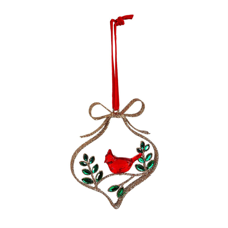 Metal Ornament with Cardinal