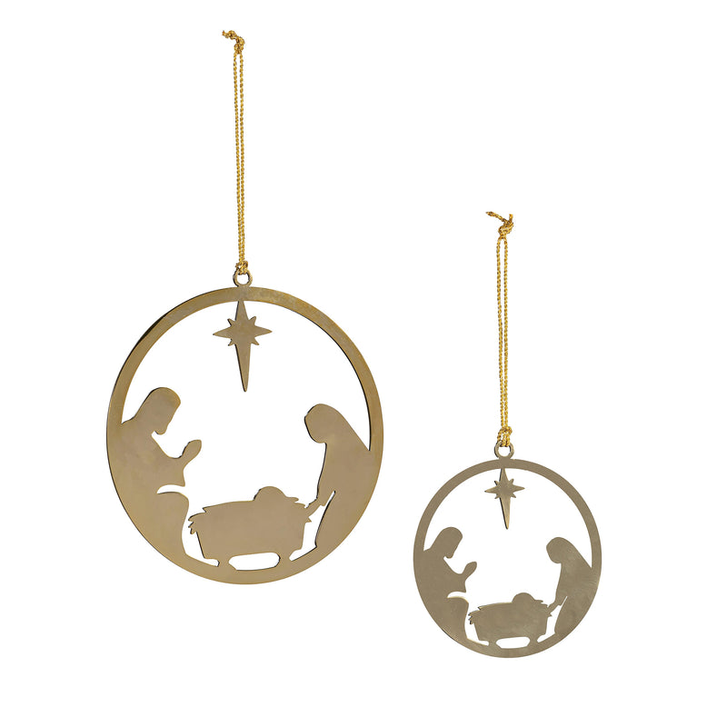 Nativity Ornament Nativity Round Metal Set