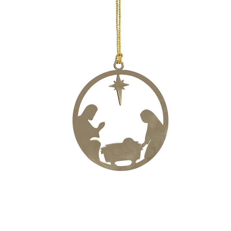Nativity Ornament Nativity Round Metal Set