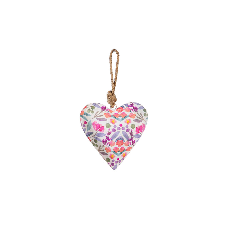 Petal Paradise Heart Shaped Metal Hanging Decor Set