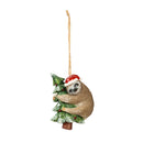Resin Sloth with Santa Hat Ornament, 2 Asst,3otr122