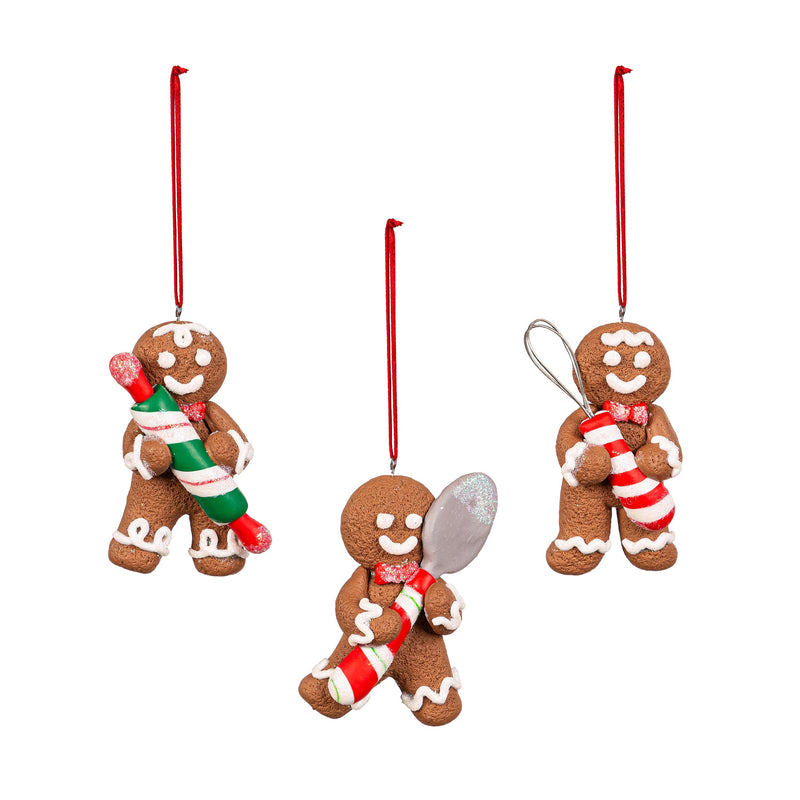 3.5" Resin Baking Gingerbread Ornament