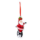Christmas Vacation Ornament Santa Riding Unicycle/Scooter Resin, Asst