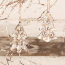 6" Wood White Wash Ornament, 2 Assorted