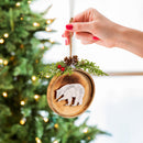 5.25" Wood Animal Silhouette Ornament,3otw421