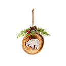5.25" Wood Animal Silhouette Ornament,3otw421