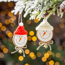 Woodland Storybook Ornament Wood and Fabric Snowman, 4.75"H, Asst of 2