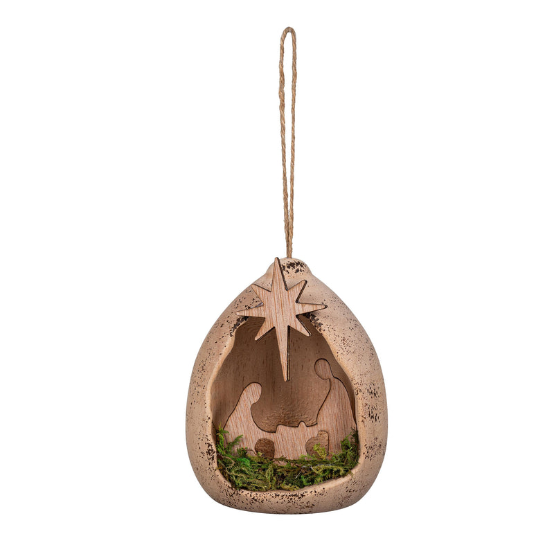 Nativity Ornament Nativity Wood, 3.75"H