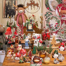 Woodland Storybook Ornament Christmas Icon Wood in Glass Jar, Asst, 3.5"H