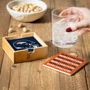 Denver Broncos Ceramic Coasters Set, 4pcs with Wood Caddy