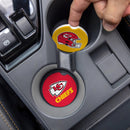 Kansas City Chiefs Car Coaster Set, 2pc