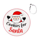 8" Ceramic Cookies for Santa Plate with Cookie Cutter Set, Santa,3set020
