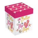 17 OZ Stemless Glass w/Box, Life is Better in Flip Flops