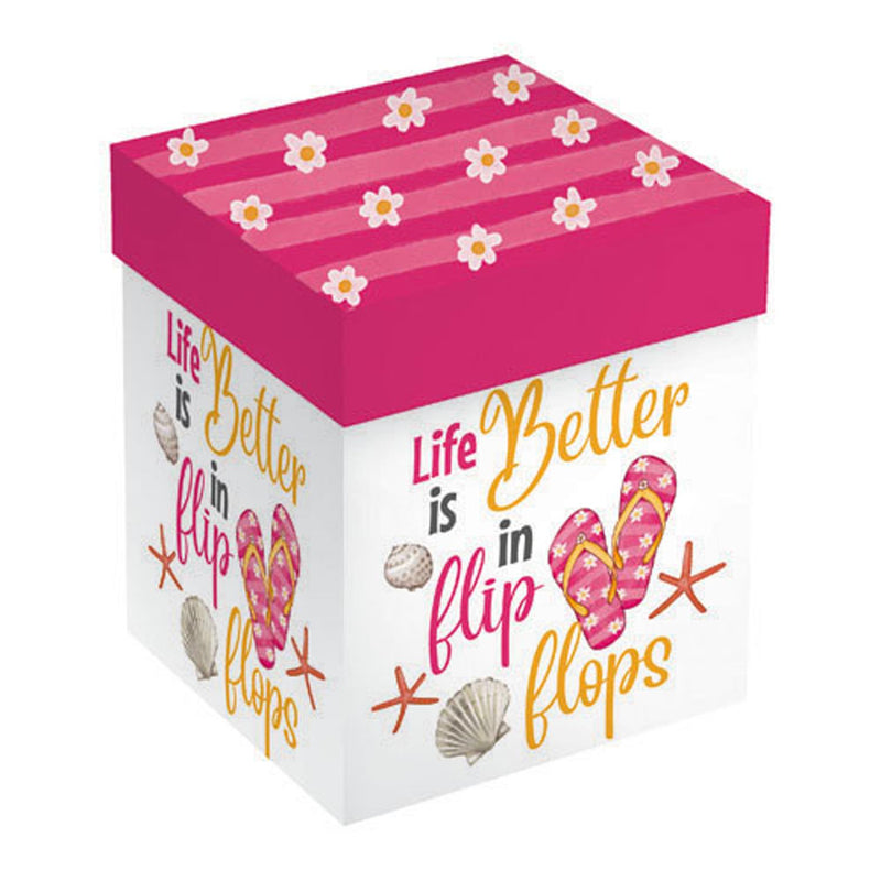 17 OZ Stemless Glass w/Box, Life is Better in Flip Flops