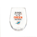 Miami Dolphins, 17oz Boxed Stemless Wine