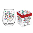 Christmas Vacation Wine Glass Stemless Glass, It's Fine, 17oz, Gift Box