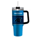 40oz Stainless Steel Mega Cup w/ Straw, Carolina Panthers,3ss3804cc