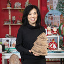 12" Wood Tree Divided Server,3sws003