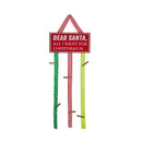 26.5" Wood Hanging Decor with Ribbons, Dear Santa,3wd028