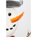 Snowman with Cardinal Hand Painted Screen Wood Frame Wall Decor, 16"W x 20"H,3wp825