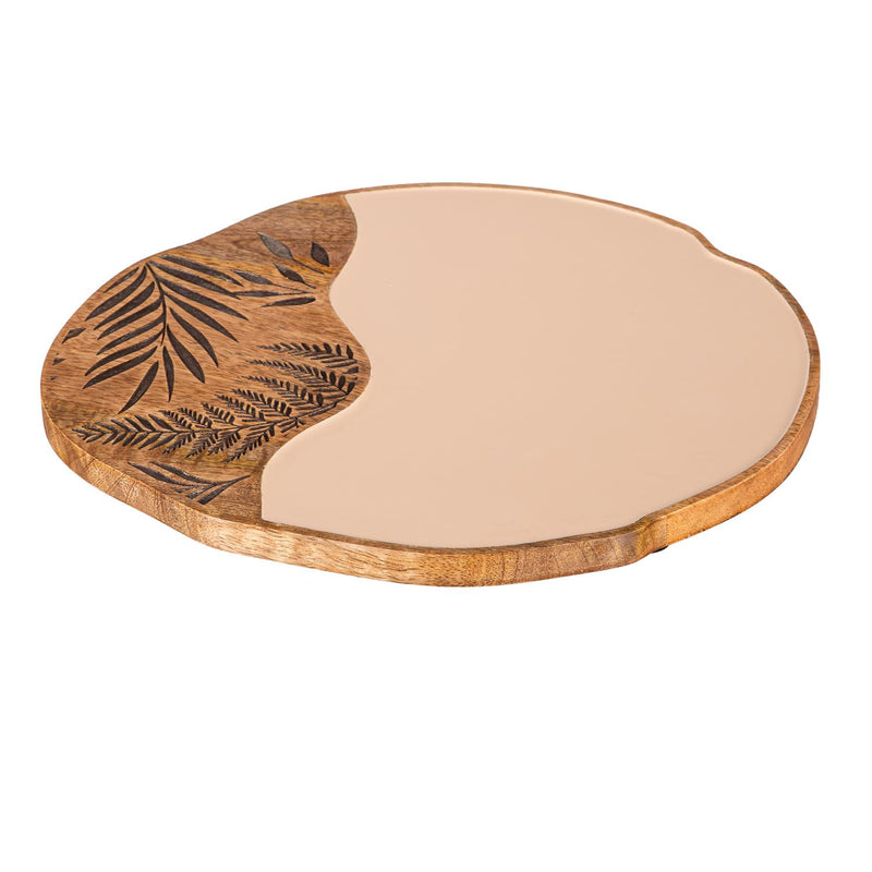 13" Wooden Enamel and Laser Etched Serving Board