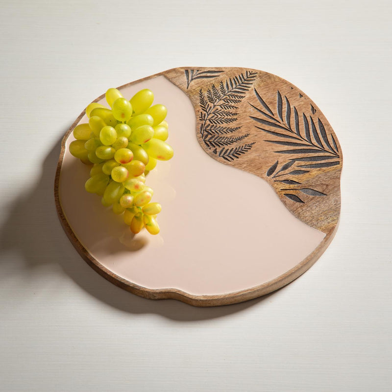 13" Wooden Enamel and Laser Etched Serving Board