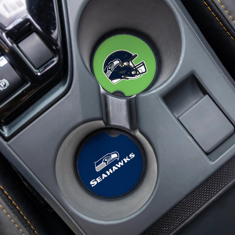 Seattle Seahawks Car Coaster Set, 2pc