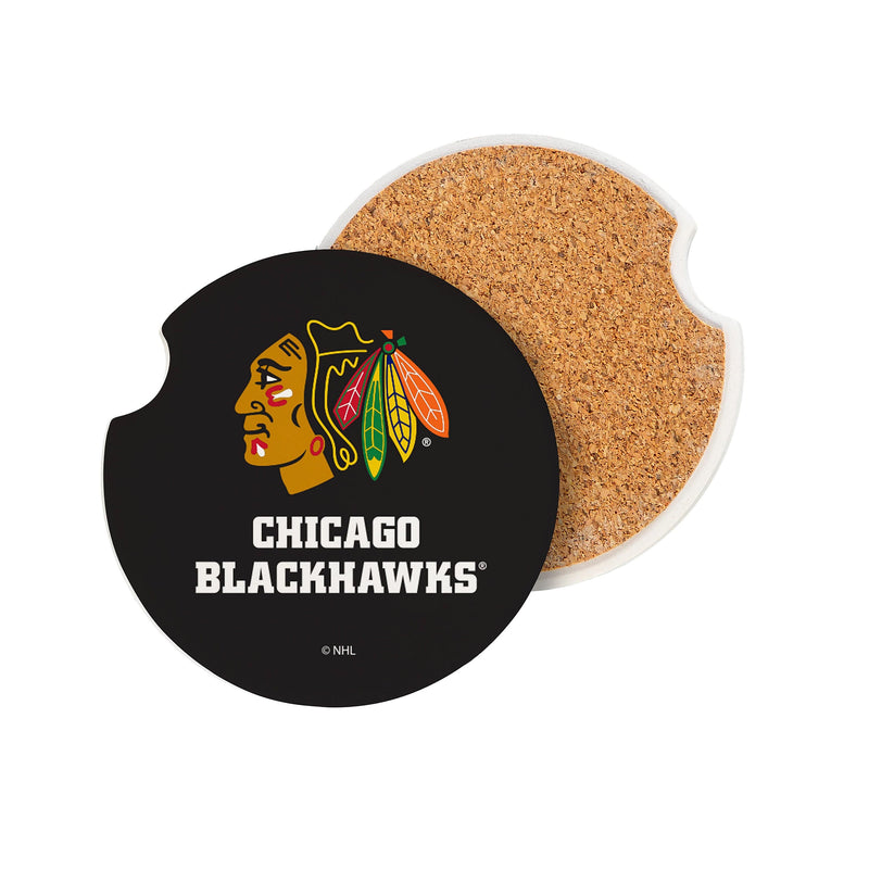 Chicago Blackhawks Car Coaster Set, 2pc