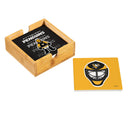 Pittsburgh Penguins Ceramic Coasters Set, 4pcs with Wood Caddy