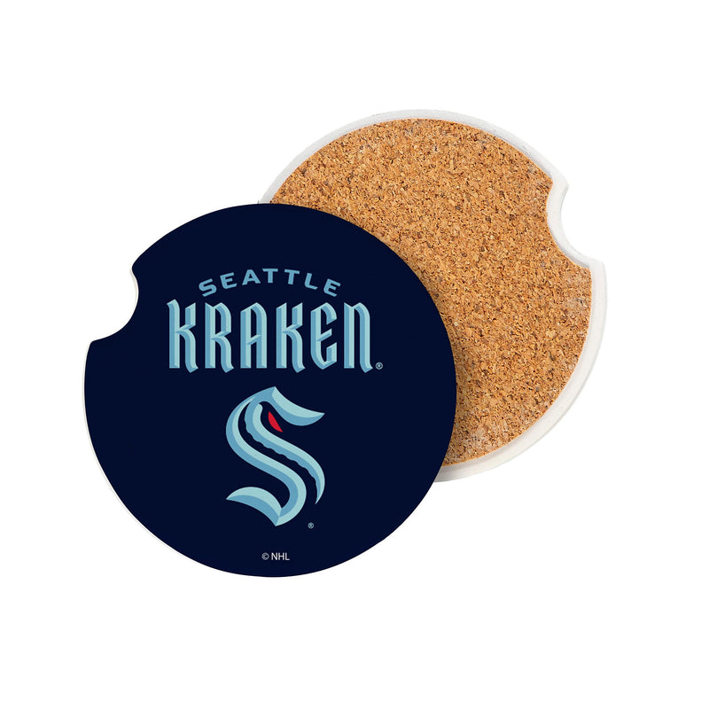 Seattle Kraken Car Coaster Set, 2pc
