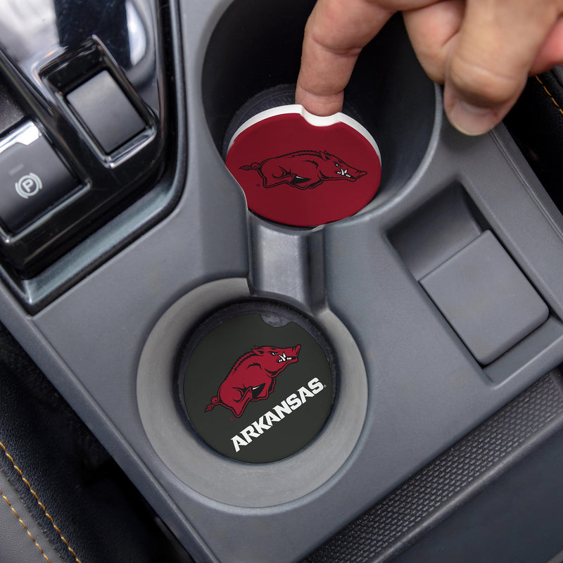 University of Arkansas Car Coaster Set, 2pc