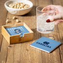 University of North Carolina Ceramic Coasters Set, 4pcs with Wood Caddy