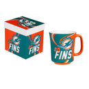 Miami Dolphins, 14oz Ceramic Cup of Awesome with Matching Box