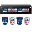 Buffalo Bills 4-Piece Ceramic and Glass 2oz. Cup Set