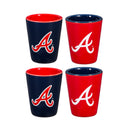Atlanta Braves 4-Piece Ceramic 2oz. Cup Set