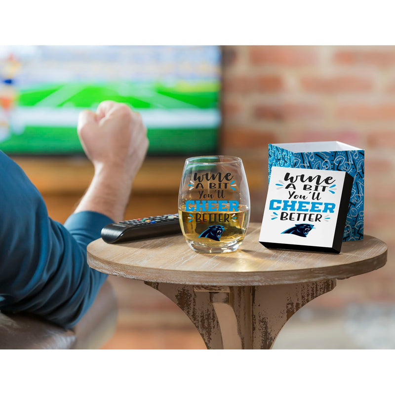 Carolina Panthers, 17oz Boxed Stemless Wine