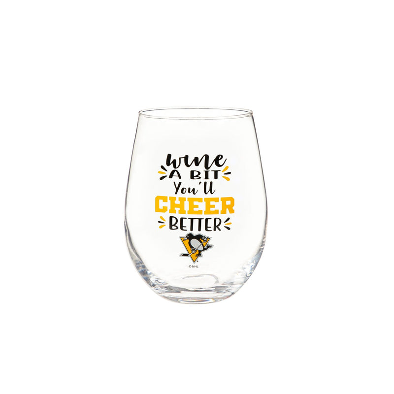 Pittsburgh Penguins,17oz Boxed Stemless Glass