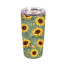 Grateful Gatherings Sunflower Double Wall Stainless Steel Tumbler, 20oz, Gift Box