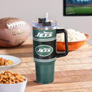 40oz Stainless Steel Canyon Cup w/ Straw, New York Jets