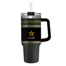 40oz Stainless Steel Canyon Cup w/ Straw, US Army