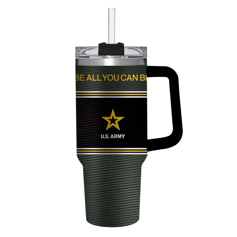 40oz Stainless Steel Canyon Cup w/ Straw, US Army
