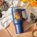 Mariposa Melody Monarch Canyon Cup, Double Wall Stainless Steel w/ Straw, 40oz, Gift Box