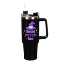 Resting Witch Face Canyon Cup, Double Wall Stainless Steel w/ Straw, 40oz, Gift Box