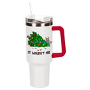 Pet Tumbler Stainless-Steel Trenta Cup w/ Straw, Cat, 30oz, Gift Box